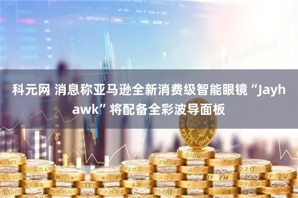 科元网 消息称亚马逊全新消费级智能眼镜“Jayhawk”将配备全彩波导面板