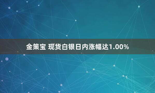 金策宝 现货白银日内涨幅达1.00%